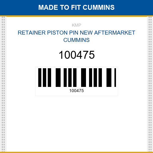 100475 Retainer piston pin Made to fit for CUMMINS