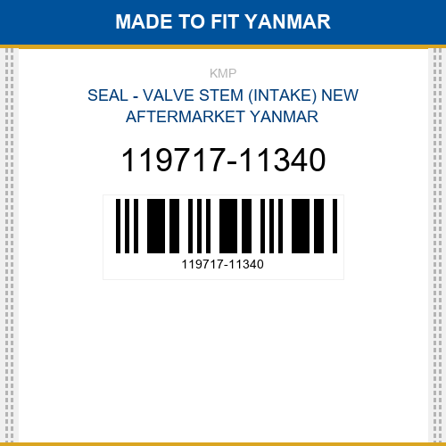 119717-11340 Seal - valve stem (intake) Made to fit for YANMAR