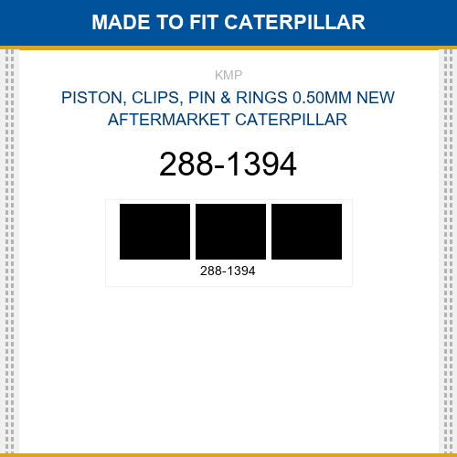 288-1394 Piston, clips, pin & rings 0.50mm Made to fit