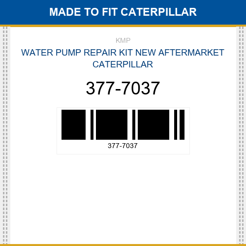 377-7037 Water pump repair kit Made to fit for CATERPILLAR