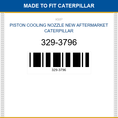 329-3796 Piston cooling nozzle Made to fit for CATERPILLAR