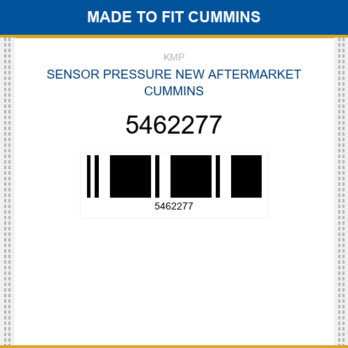 5462277 Sensor pressure Made to fit for CUMMINS