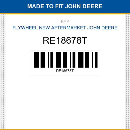 RE18678T Flywheel Made to fit for JOHN DEERE