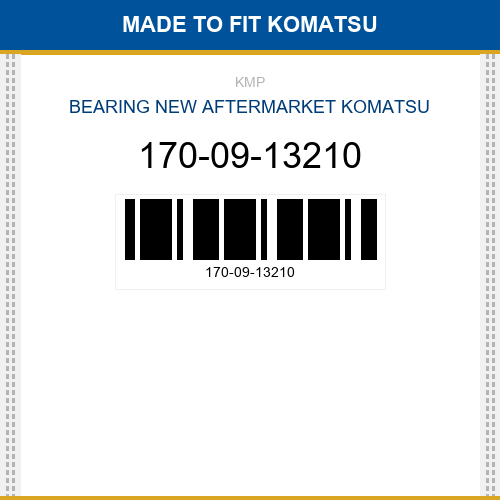170-09-13210 Bearing Made to fit for KOMATSU