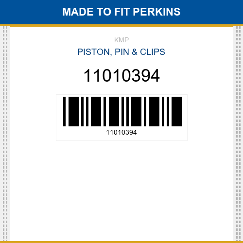 11010394 Piston, pin & clips Made to fit for PERKINS