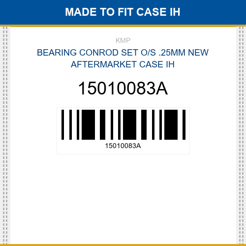 15010083A Bearing conrod set o/s .25mm Made to fit for Case Ih