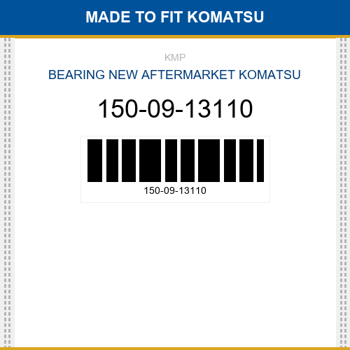 150-09-13110 Bearing Made to fit for KOMATSU