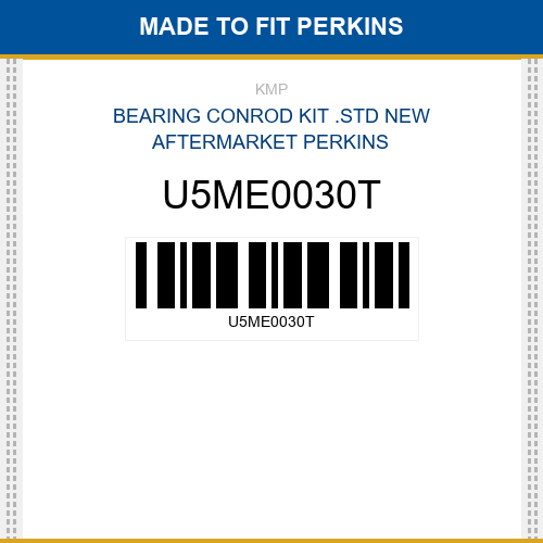 U5ME0030T Bearing conrod kit .std Made to fit for PERKINS