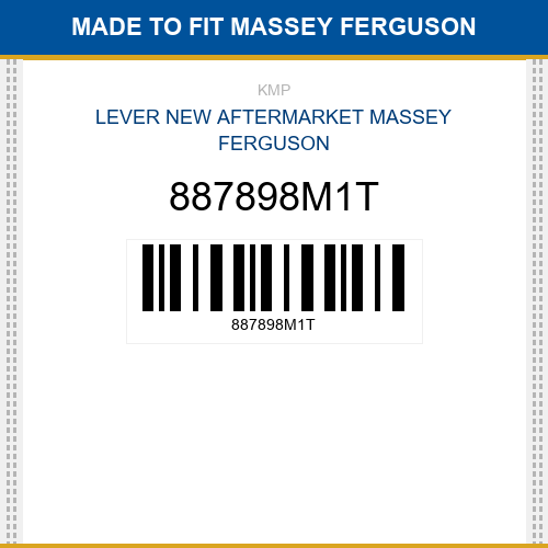 887898M1T Lever Made to fit for MASSEY FERGUSON