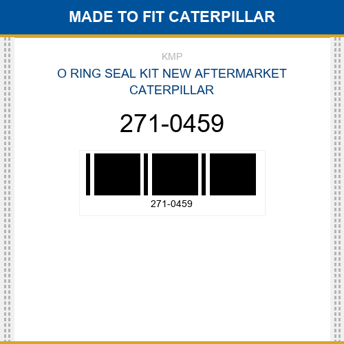 271-0459 O ring seal kit Made to fit