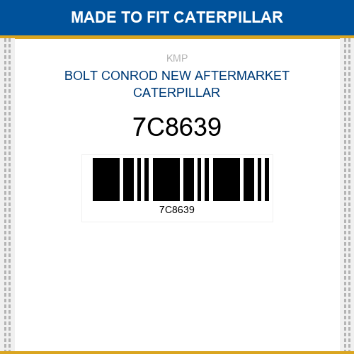 7C8639 Bolt conrod Made to fit for CATERPILLAR