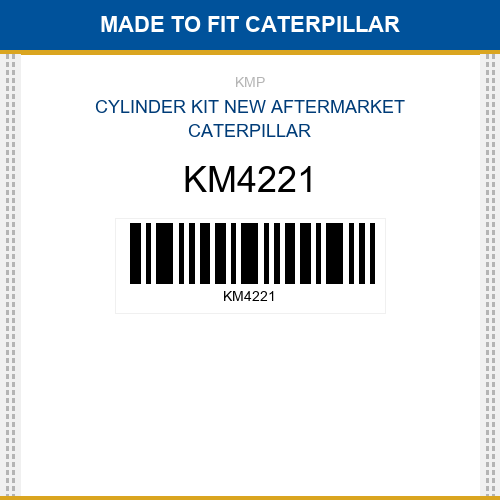 KM4221 Cylinder kit Made to fit for CATERPILLAR