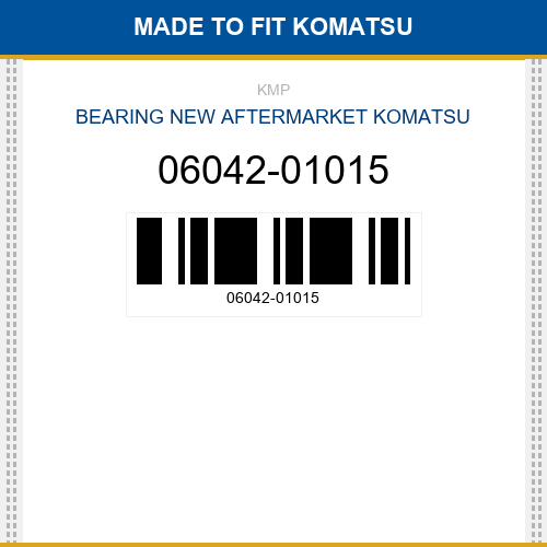 06042-01015 Bearing Made to fit for KOMATSU