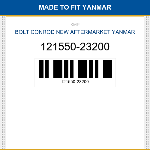 121550-23200 Bolt conrod Made to fit for YANMAR