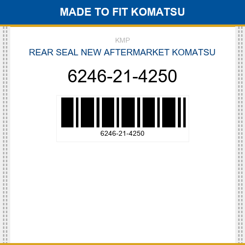 6246-21-4250 Rear seal Made to fit for KOMATSU