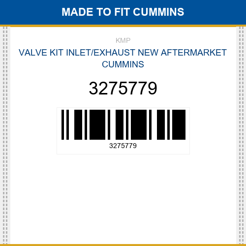 3275779 Valve kit inlet/exhaust Made to fit for CUMMINS