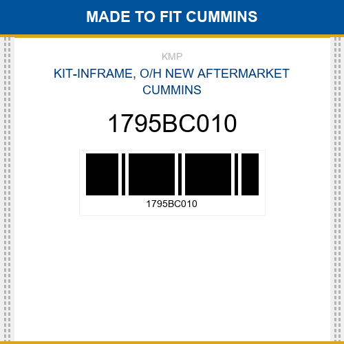 1795BC010 Kit-inframe, o/h Made to fit for CUMMINS