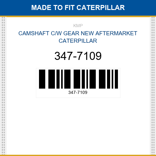 347-7109 Camshaft c/w gear Made to fit