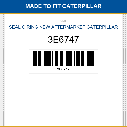 3E6747 Seal o ring Made to fit for CATERPILLAR