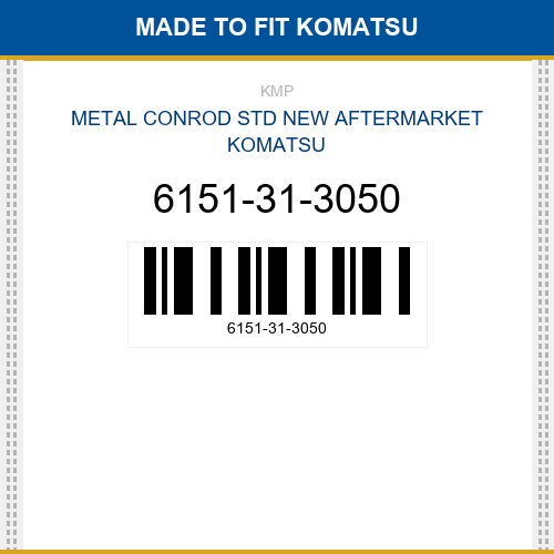 6151-31-3050 Metal conrod std Made to fit for KOMATSU