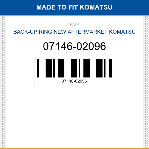 07146-02096 Back-up ring Made to fit for KOMATSU