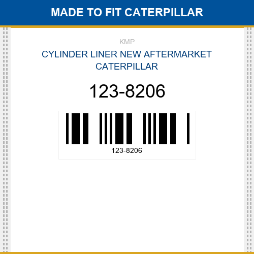 123-8206 Cylinder liner Made to fit