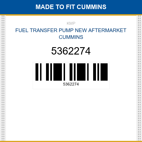 5362274 Fuel transfer pump Made to fit for CUMMINS