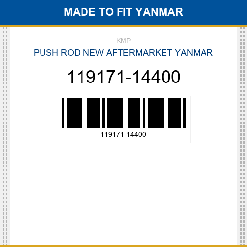 119171-14400 Push rod Made to fit for YANMAR