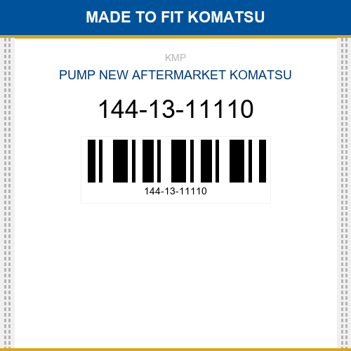 144-13-11110 Pump Made to fit for KOMATSU