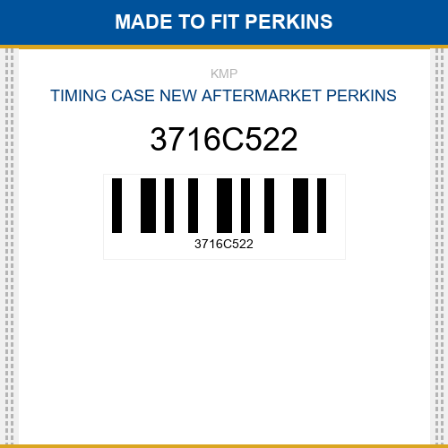 3716C522 Timing case Made to fit for PERKINS