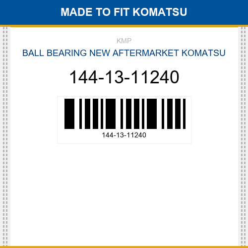 144-13-11240 Ball bearing Made to fit for KOMATSU