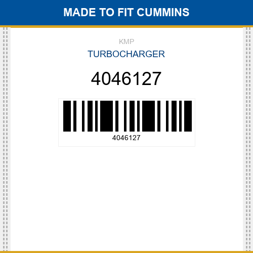4046127 Turbocharger Made to fit for CUMMINS