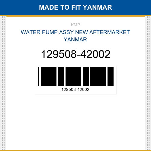 129508-42002 Water pump assy Made to fit for YANMAR