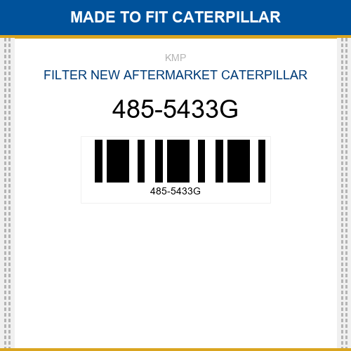 485-5433G Filter Made to fit for CATERPILLAR