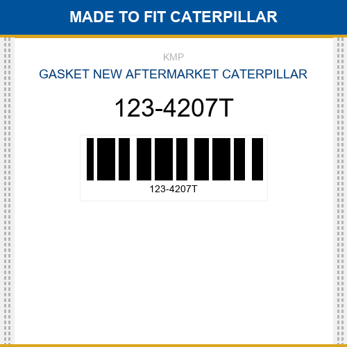 123-4207T Gasket Made to fit