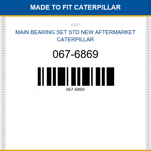 067-6869 Main bearing set std Made to fit