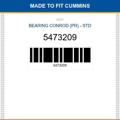 5473209 Bearing conrod (pr) - std Made to fit for CUMMINS