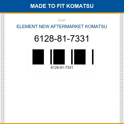 6128-81-7331 Element Made to fit for KOMATSU