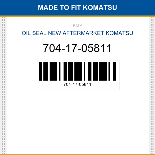 704-17-05811 Oil seal Made to fit for KOMATSU