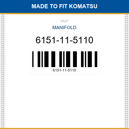 6151-11-5110 Manifold Made to fit for KOMATSU