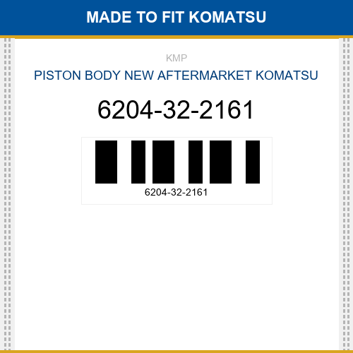 6204-32-2161 Piston body Made to fit for KOMATSU
