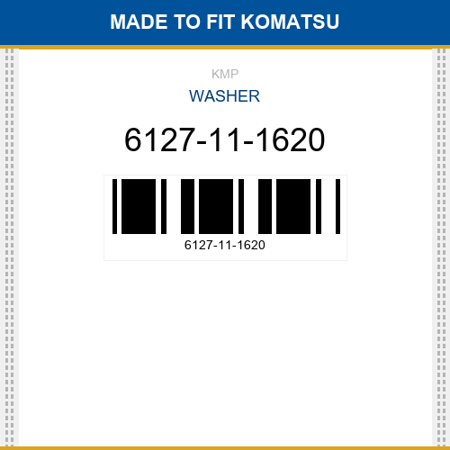 6127-11-1620 Washer Made to fit for KOMATSU