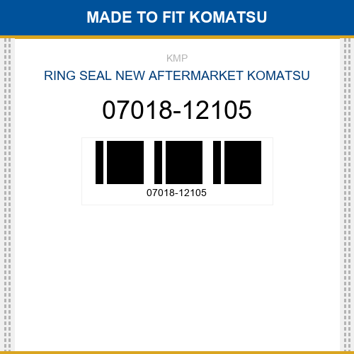 07018-12105 Ring seal Made to fit for KOMATSU