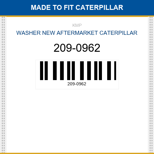 209-0962 Washer Made to fit for CATERPILLAR