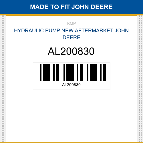 AL200830 Hydraulic pump Made to fit for JOHN DEERE