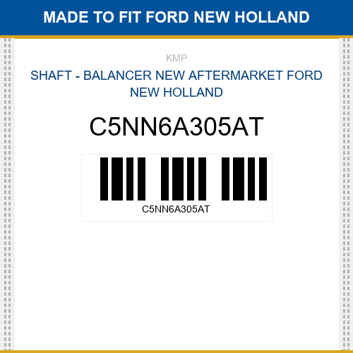 C5NN6A305AT Shaft - balancer Made to fit for FORD NEW HOLLAND
