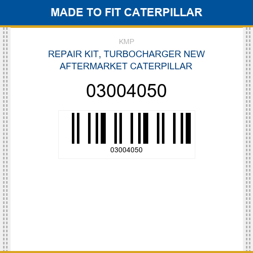 03004050 Repair kit, turbocharger Made to fit