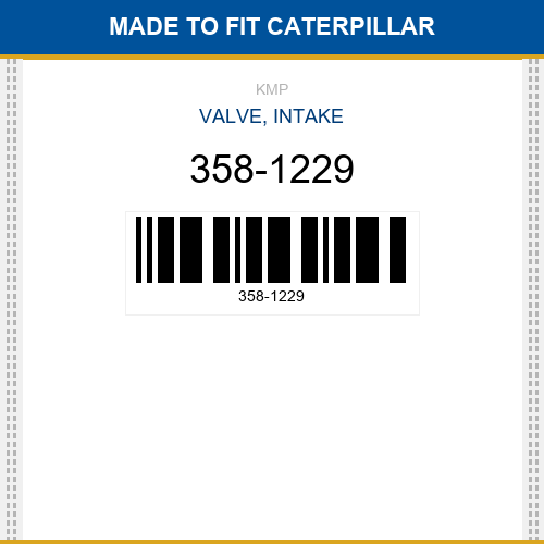 358-1229 Valve, intake Made to fit