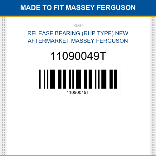 11090049T Release bearing (rhp type) Made to fit for MASSEY FERGUSON