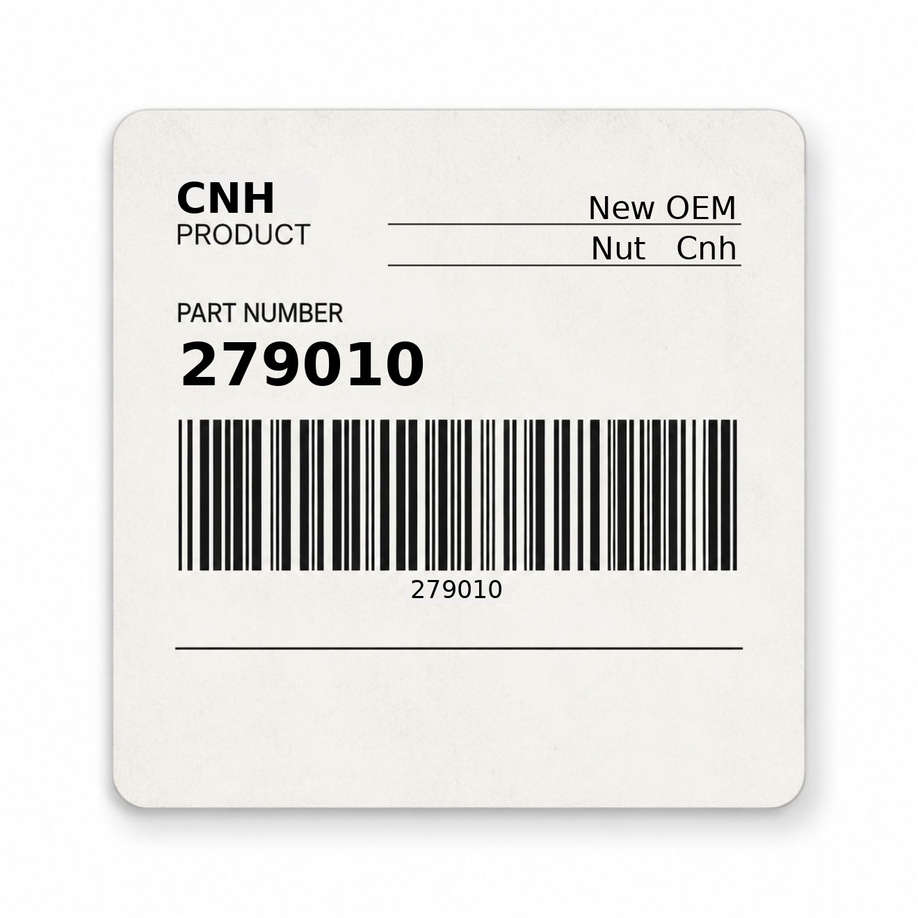 279010 Nut New Aftermarket Made to fit for CNH